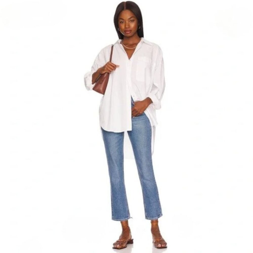 GRLFRND Karolina High Rise Straight Crop Jeans in Golden Gate Size 25